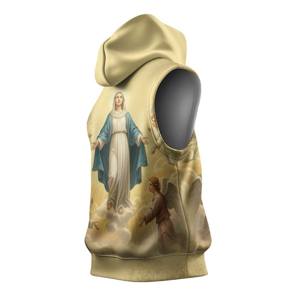 Blessed Virgin Mary Sleeveless Hoodie Falling Asleep of the Mother of God - Wonder Print Shop