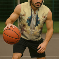 Blessed Virgin Mary Sleeveless Zip Hoodie Falling Asleep of the Mother of God - Wonder Print Shop