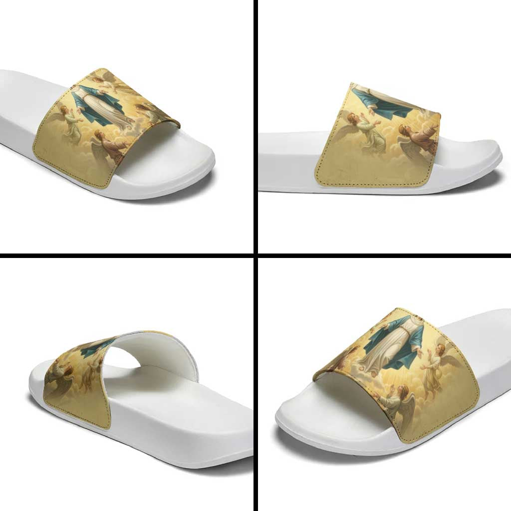 Blessed Virgin Mary Slide Sandals Falling Asleep of the Mother of God - Wonder Print Shop
