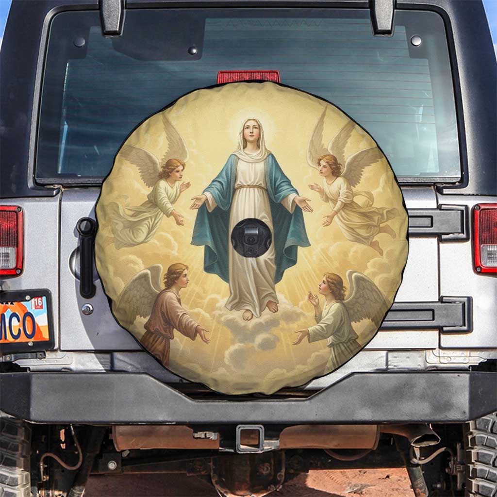 Blessed Virgin Mary Spare Tire Cover Falling Asleep of the Mother of God - Wonder Print Shop