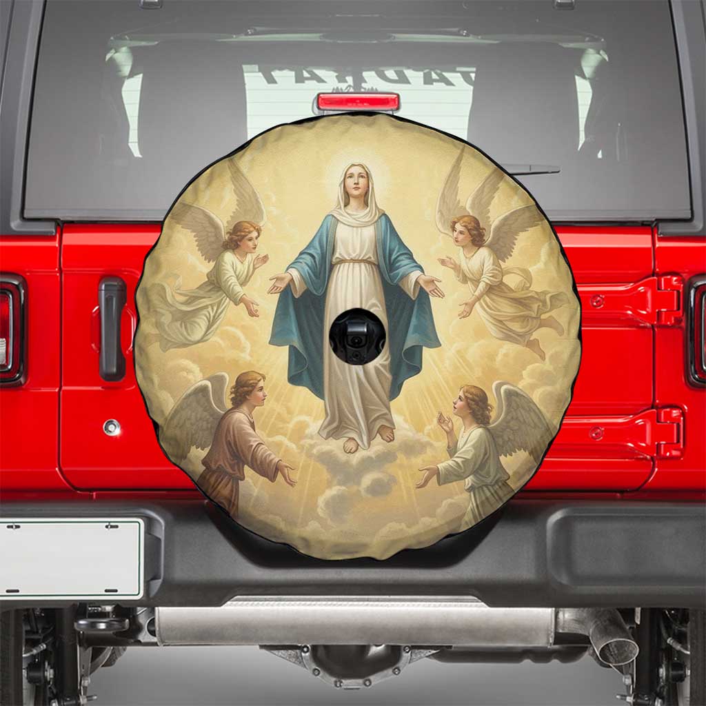 Blessed Virgin Mary Spare Tire Cover Falling Asleep of the Mother of God - Wonder Print Shop
