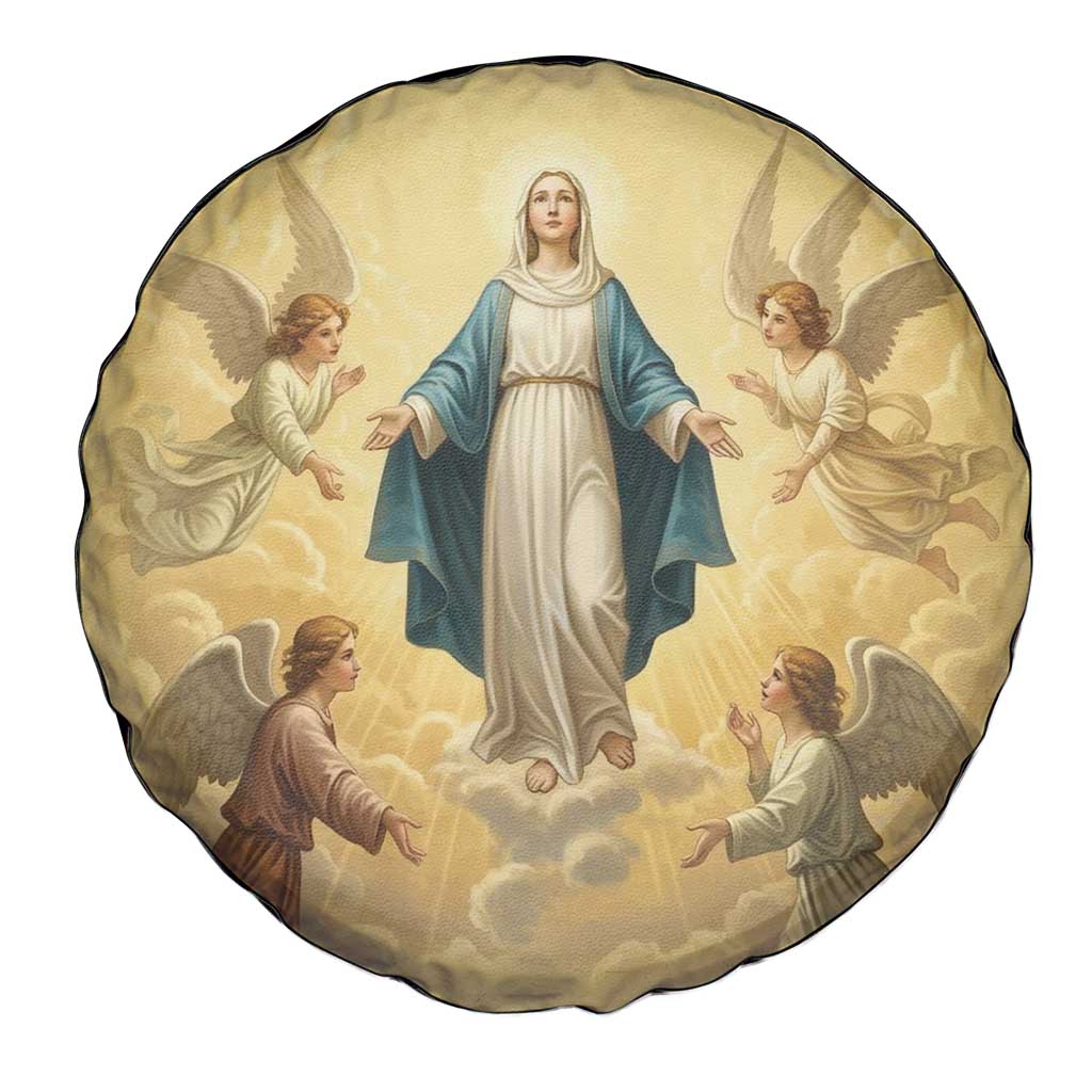 Blessed Virgin Mary Spare Tire Cover Falling Asleep of the Mother of God - Wonder Print Shop