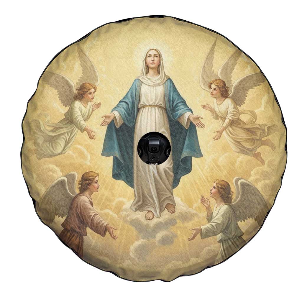 Blessed Virgin Mary Spare Tire Cover Falling Asleep of the Mother of God - Wonder Print Shop