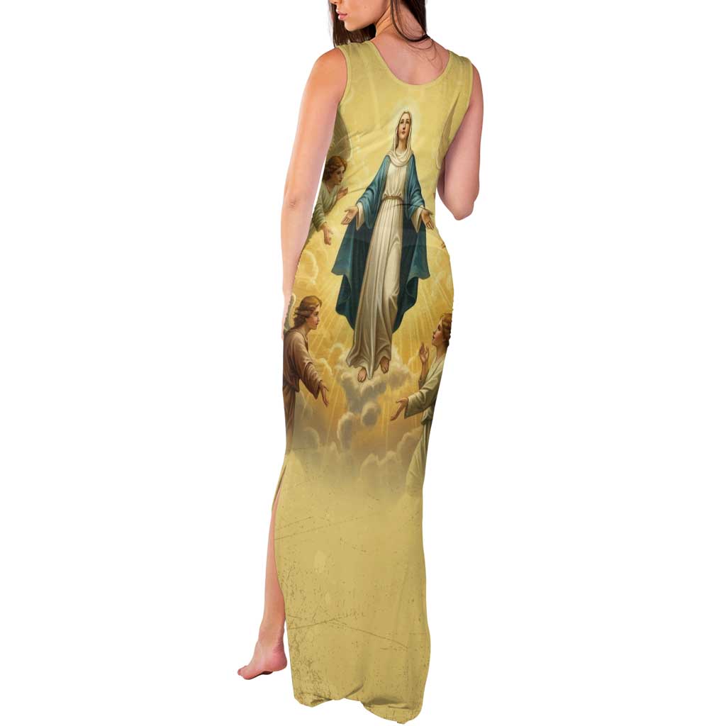 Blessed Virgin Mary Tank Maxi Dress Falling Asleep of the Mother of God - Wonder Print Shop