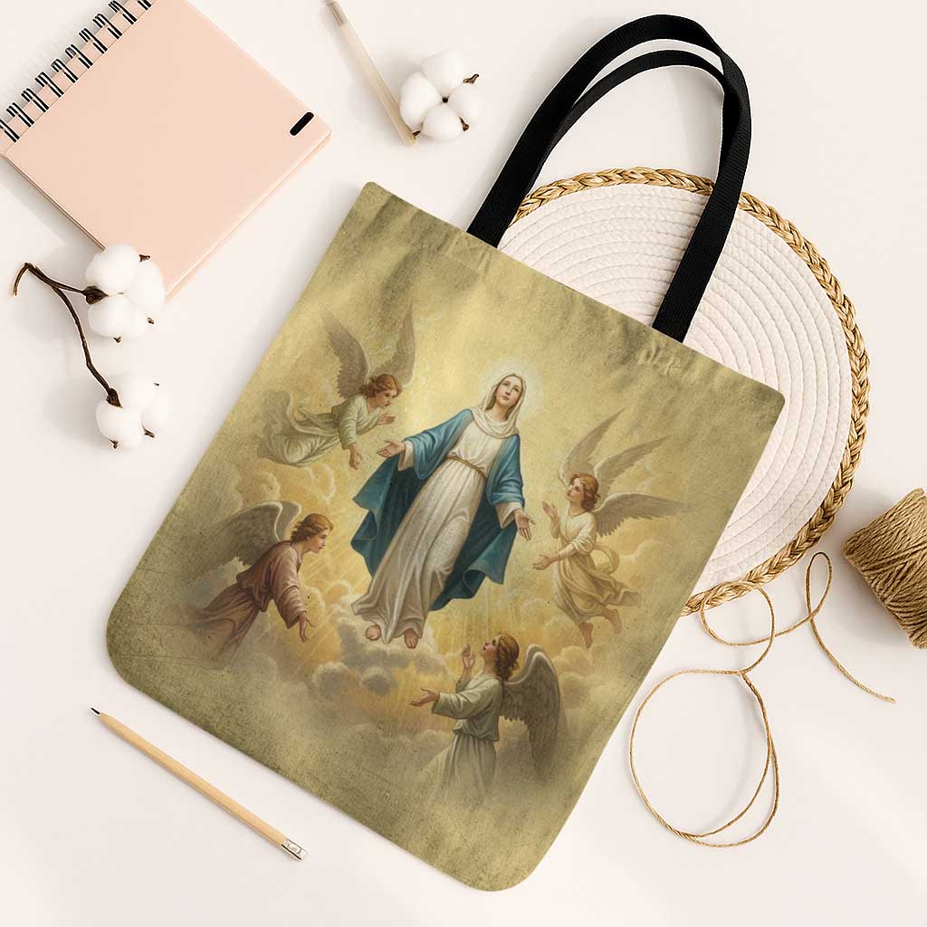 Blessed Virgin Mary Tote Bag Falling Asleep of the Mother of God - Wonder Print Shop