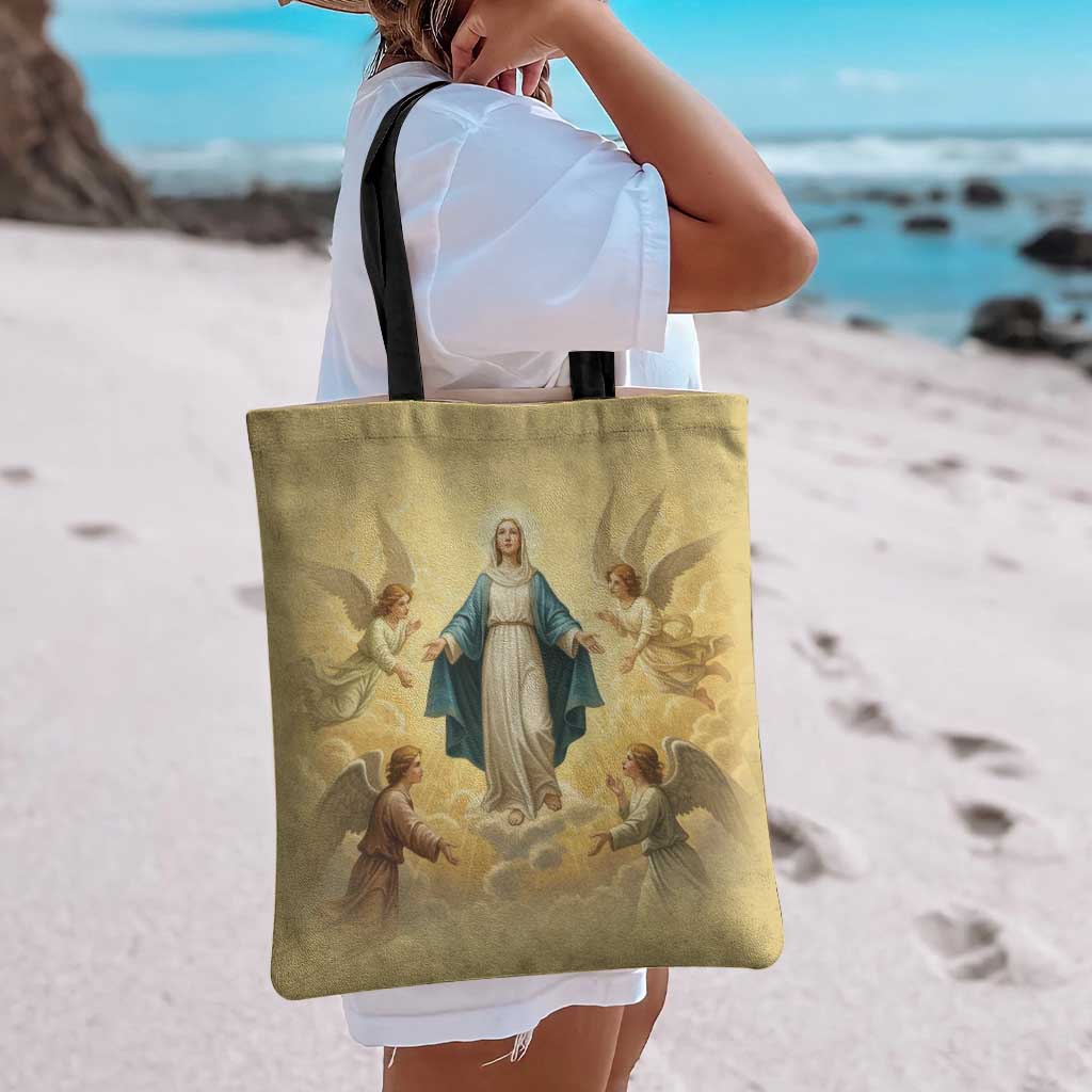Blessed Virgin Mary Tote Bag Falling Asleep of the Mother of God - Wonder Print Shop