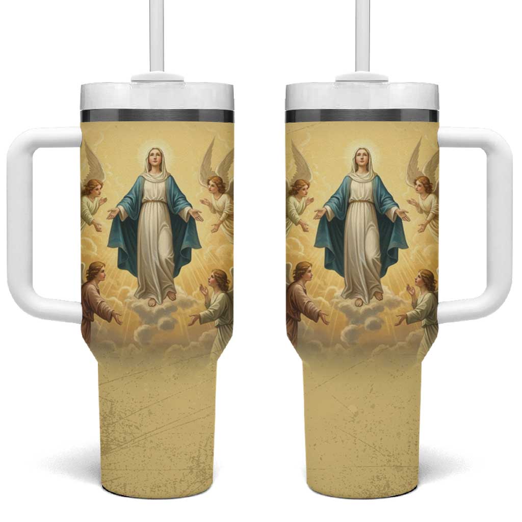 Blessed Virgin Mary Tumbler With Handle Falling Asleep of the Mother of God - Wonder Print Shop