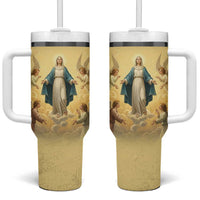 Blessed Virgin Mary Tumbler With Handle Falling Asleep of the Mother of God - Wonder Print Shop