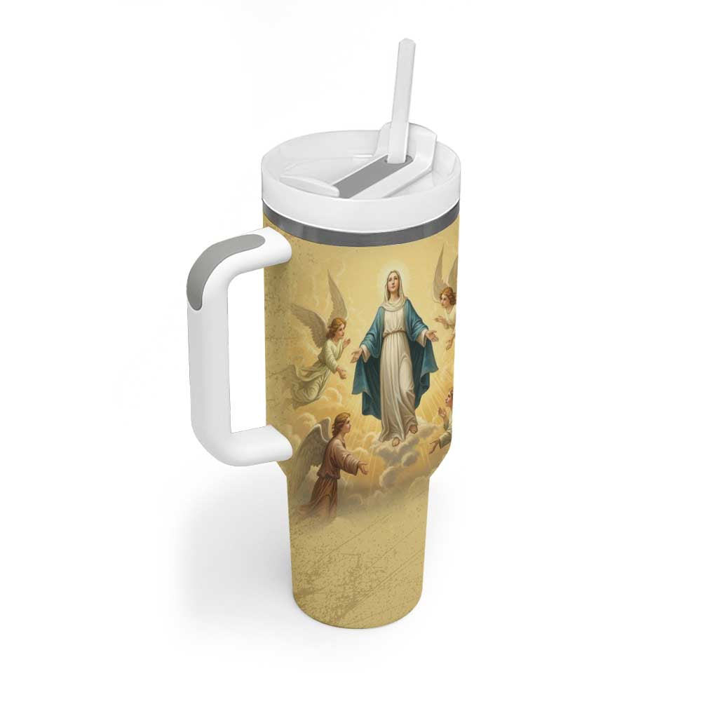 Blessed Virgin Mary Tumbler With Handle Falling Asleep of the Mother of God - Wonder Print Shop