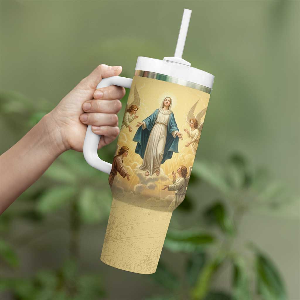 Blessed Virgin Mary Tumbler With Handle Falling Asleep of the Mother of God - Wonder Print Shop