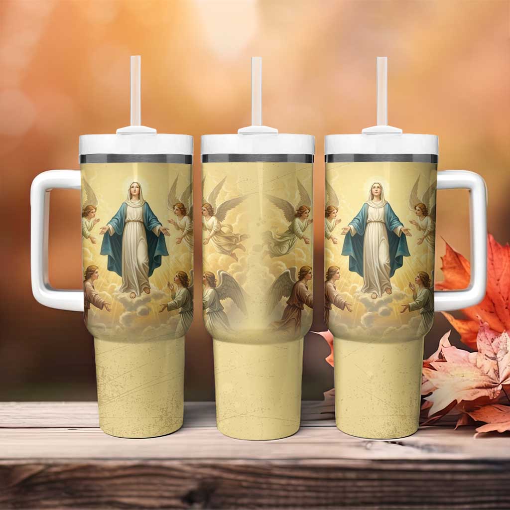 Blessed Virgin Mary Tumbler With Handle Falling Asleep of the Mother of God - Wonder Print Shop