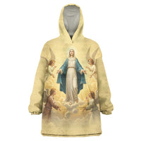 Blessed Virgin Mary Wearable Blanket Hoodie Falling Asleep of the Mother of God - Wonder Print Shop