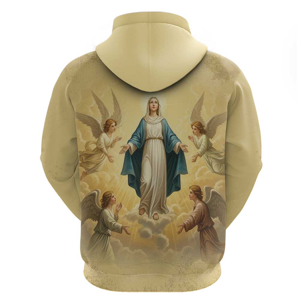 Blessed Virgin Mary Zip Hoodie Falling Asleep of the Mother of God - Wonder Print Shop