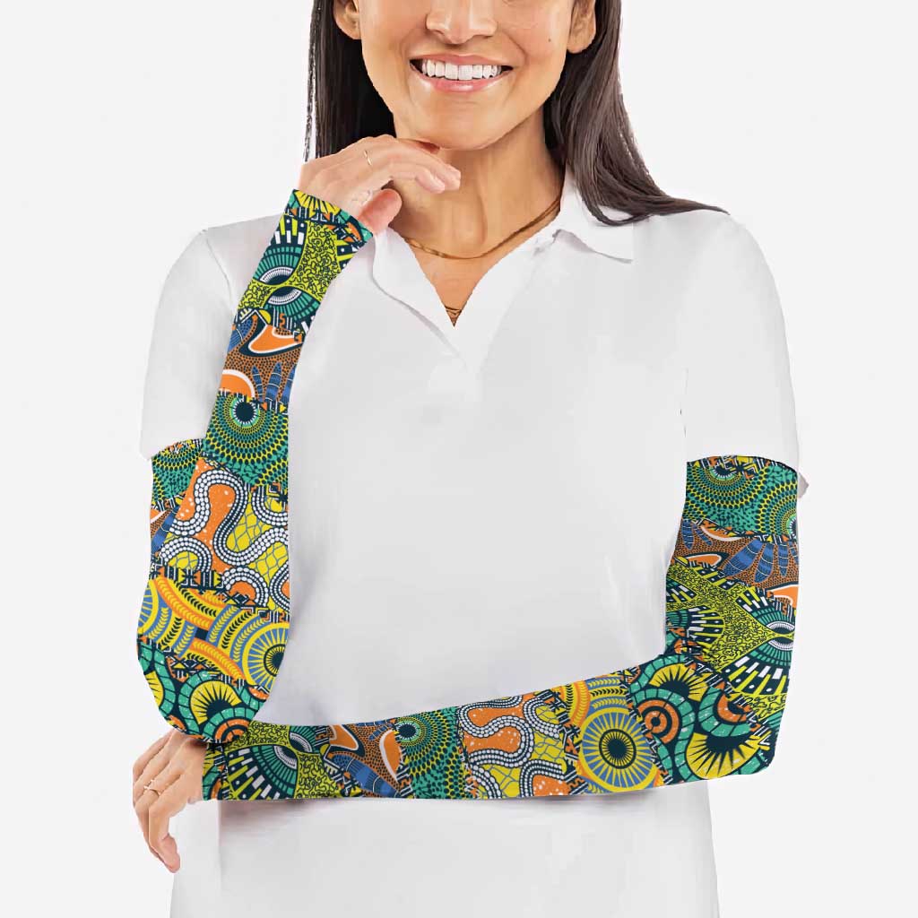 Africa Tribal Mixed Pattern Arm Sleeves - Wonder Print Shop