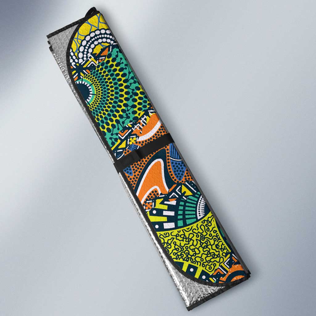Africa Tribal Mixed Pattern Auto Sun Shade - Wonder Print Shop