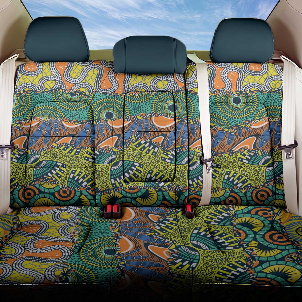 Africa Tribal Mixed Pattern Back Car Seat Cover - Wonder Print Shop