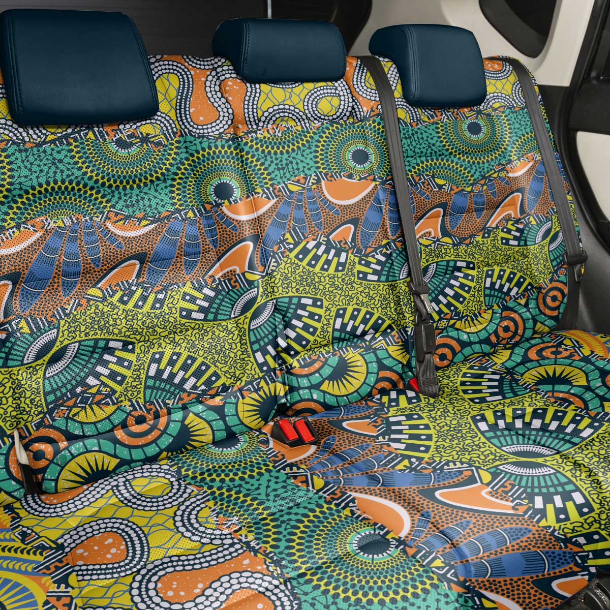 Africa Tribal Mixed Pattern Back Car Seat Cover - Wonder Print Shop