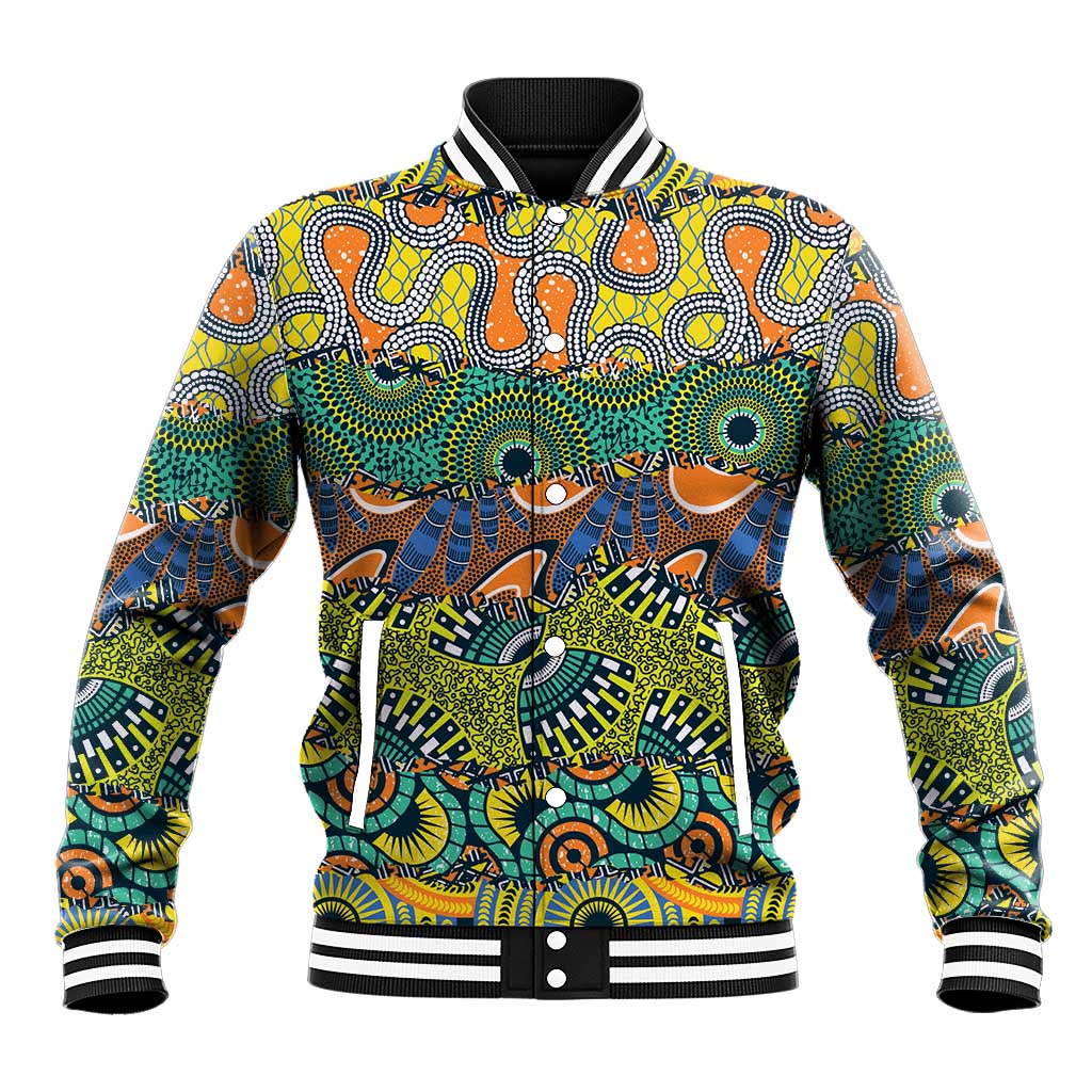 Africa Tribal Mixed Pattern Baseball Jacket - Wonder Print Shop