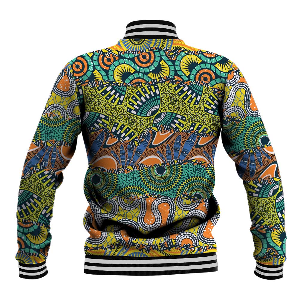Africa Tribal Mixed Pattern Baseball Jacket - Wonder Print Shop