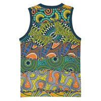 Africa Tribal Mixed Pattern Basketball Jersey - Wonder Print Shop