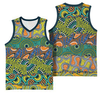 Africa Tribal Mixed Pattern Basketball Jersey - Wonder Print Shop