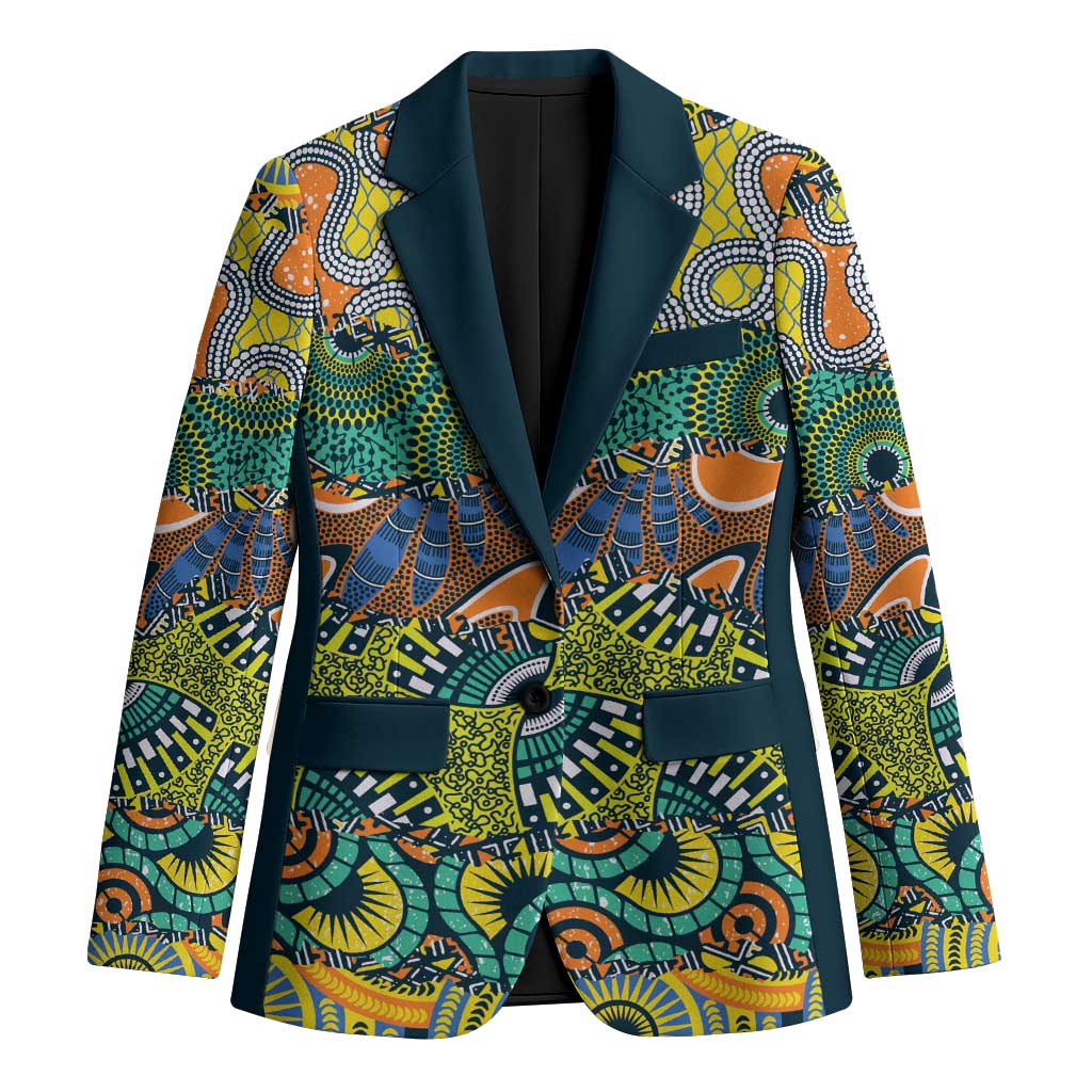 Africa Tribal Mixed Pattern Blazer - Wonder Print Shop