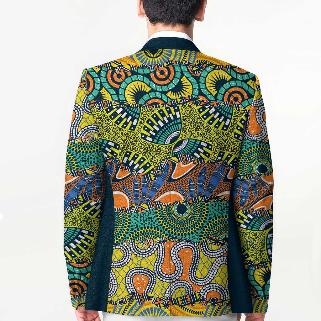 Africa Tribal Mixed Pattern Blazer - Wonder Print Shop