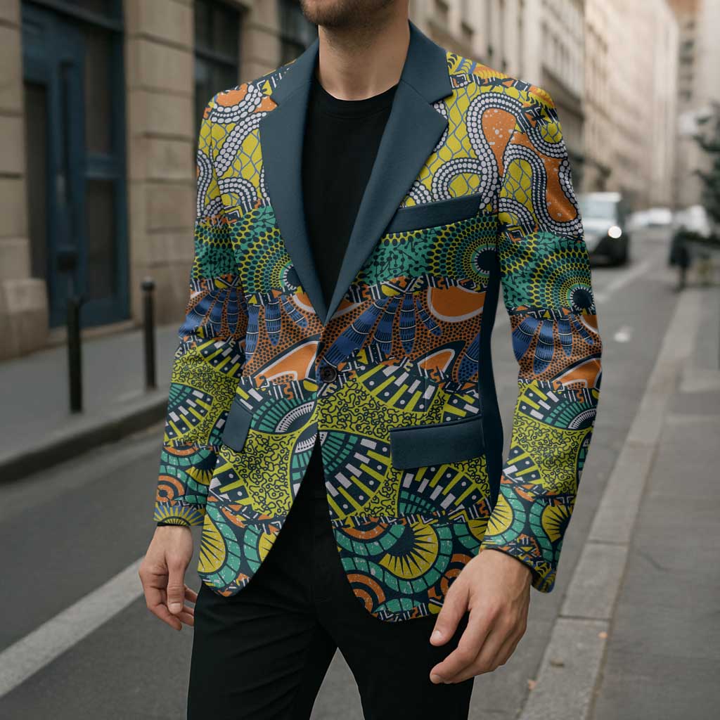 Africa Tribal Mixed Pattern Blazer - Wonder Print Shop