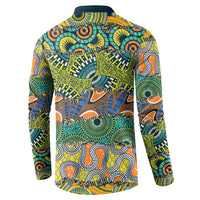 Africa Tribal Mixed Pattern Button Sweatshirt - Wonder Print Shop