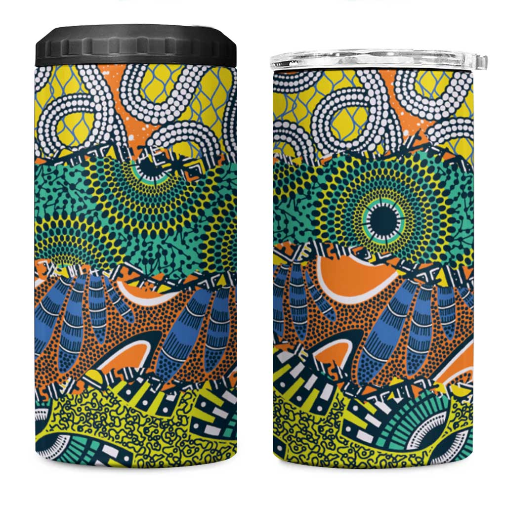 Africa Tribal Mixed Pattern 4 in 1 Can Cooler Tumbler - Wonder Print Shop