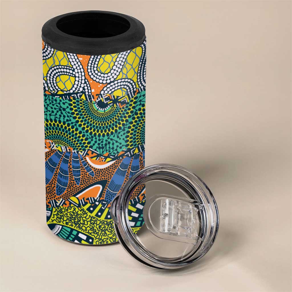 Africa Tribal Mixed Pattern 4 in 1 Can Cooler Tumbler - Wonder Print Shop