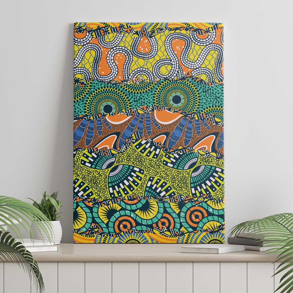 Africa Tribal Mixed Pattern Canvas Wall Art - Wonder Print Shop