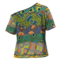 Africa Tribal Mixed Pattern Cross Shoulder Shirt - Wonder Print Shop