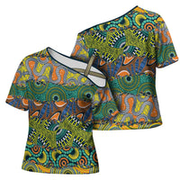 Africa Tribal Mixed Pattern Cross Shoulder Shirt - Wonder Print Shop