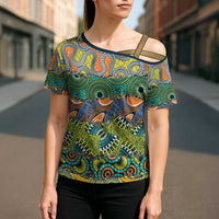 Africa Tribal Mixed Pattern Cross Shoulder Shirt - Wonder Print Shop