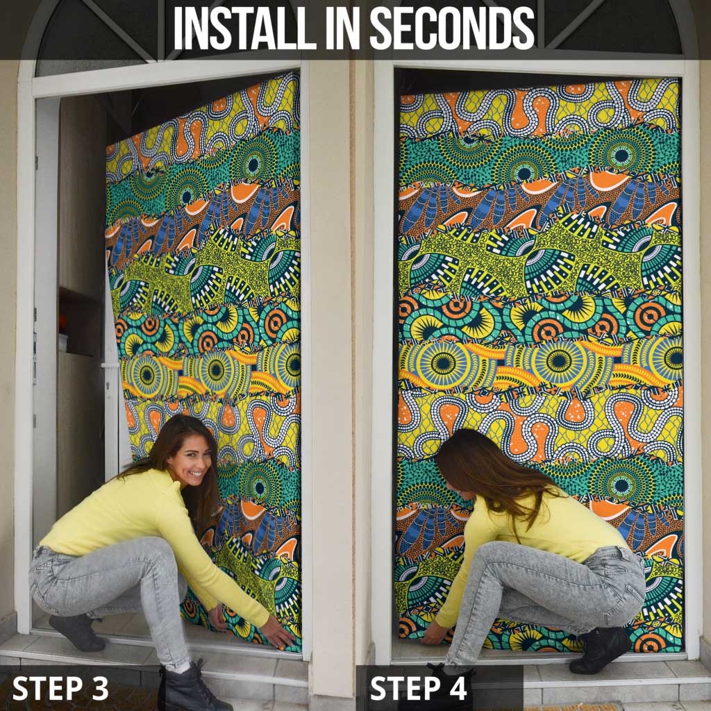 Africa Tribal Mixed Pattern Door Cover - Wonder Print Shop