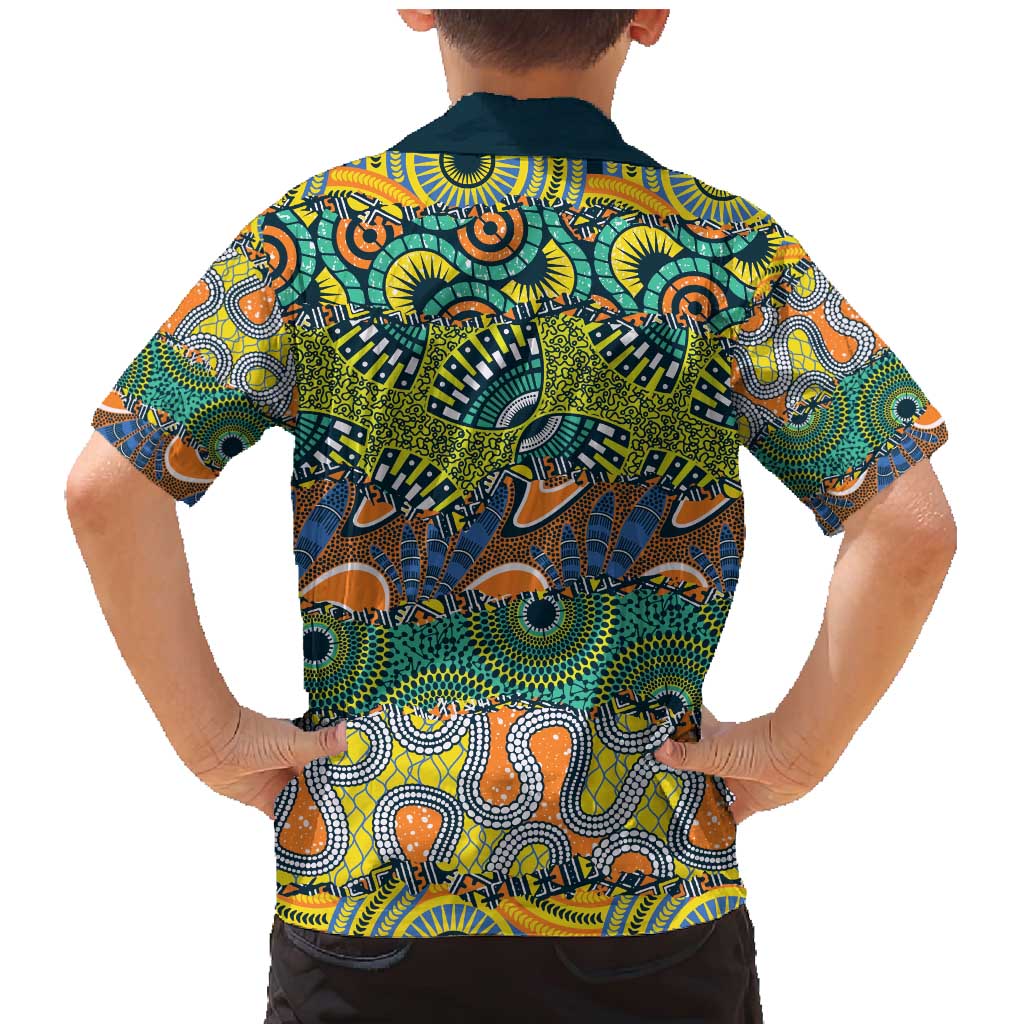 Africa Tribal Mixed Pattern Family Matching Mermaid Dress and Hawaiian Shirt - Wonder Print Shop