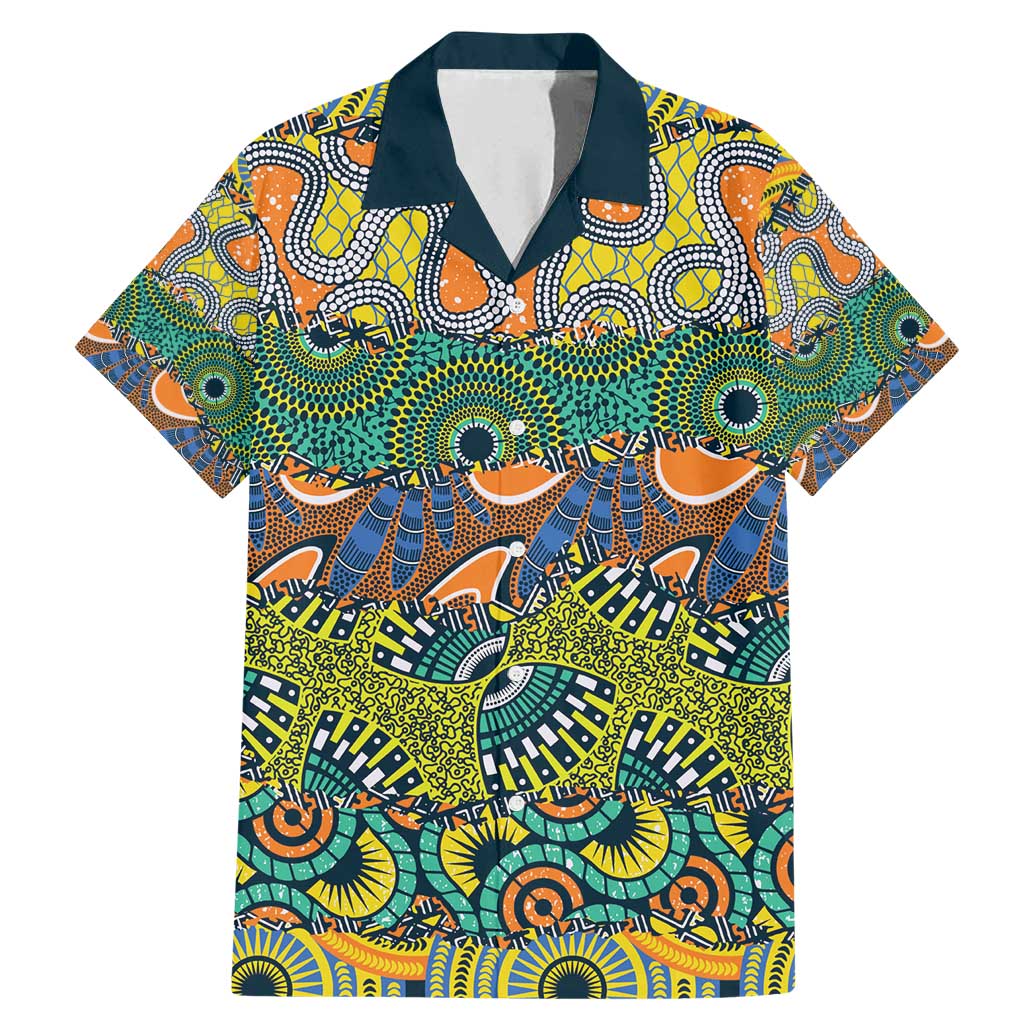 Africa Tribal Mixed Pattern Family Matching Mermaid Dress and Hawaiian Shirt - Wonder Print Shop