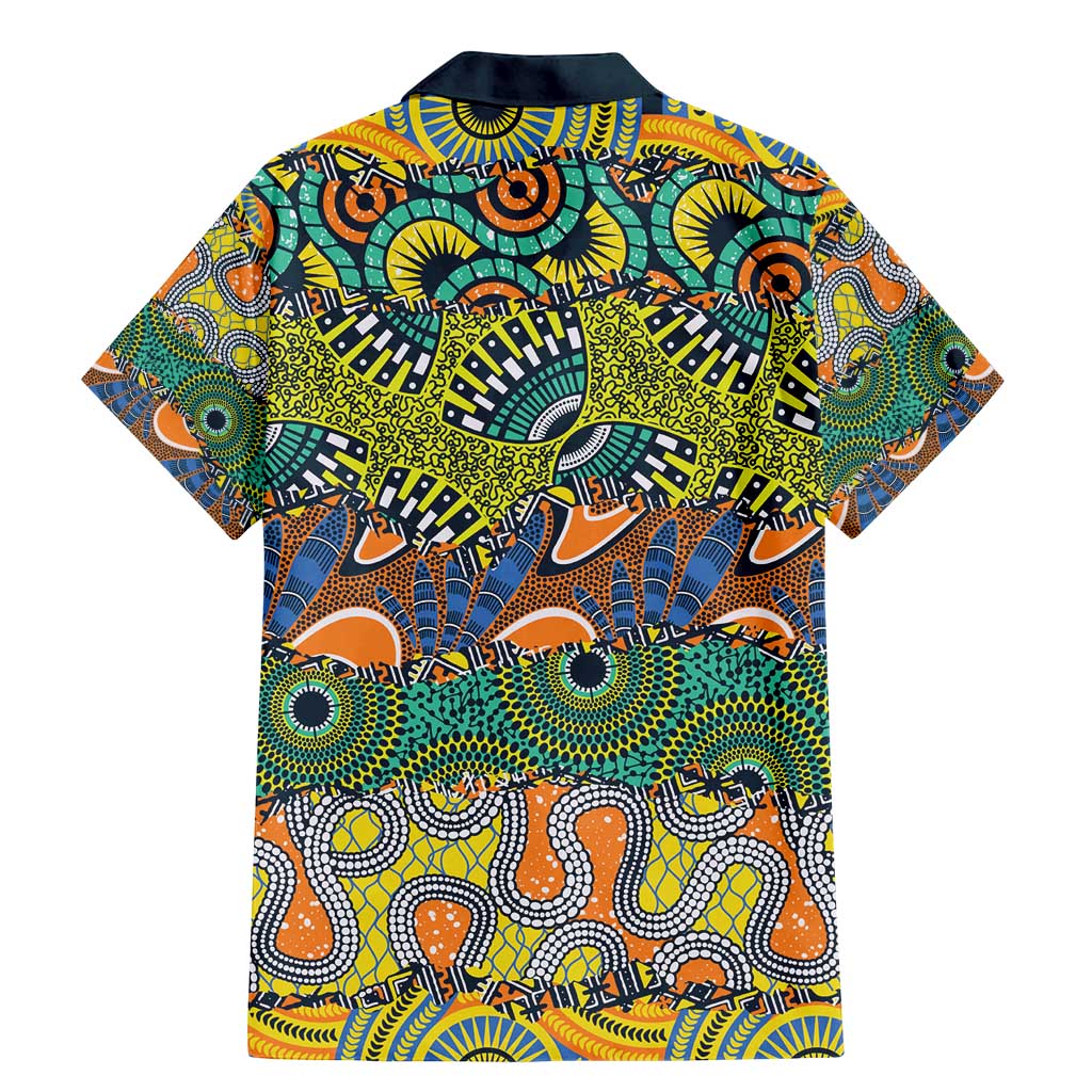 Africa Tribal Mixed Pattern Family Matching Mermaid Dress and Hawaiian Shirt - Wonder Print Shop