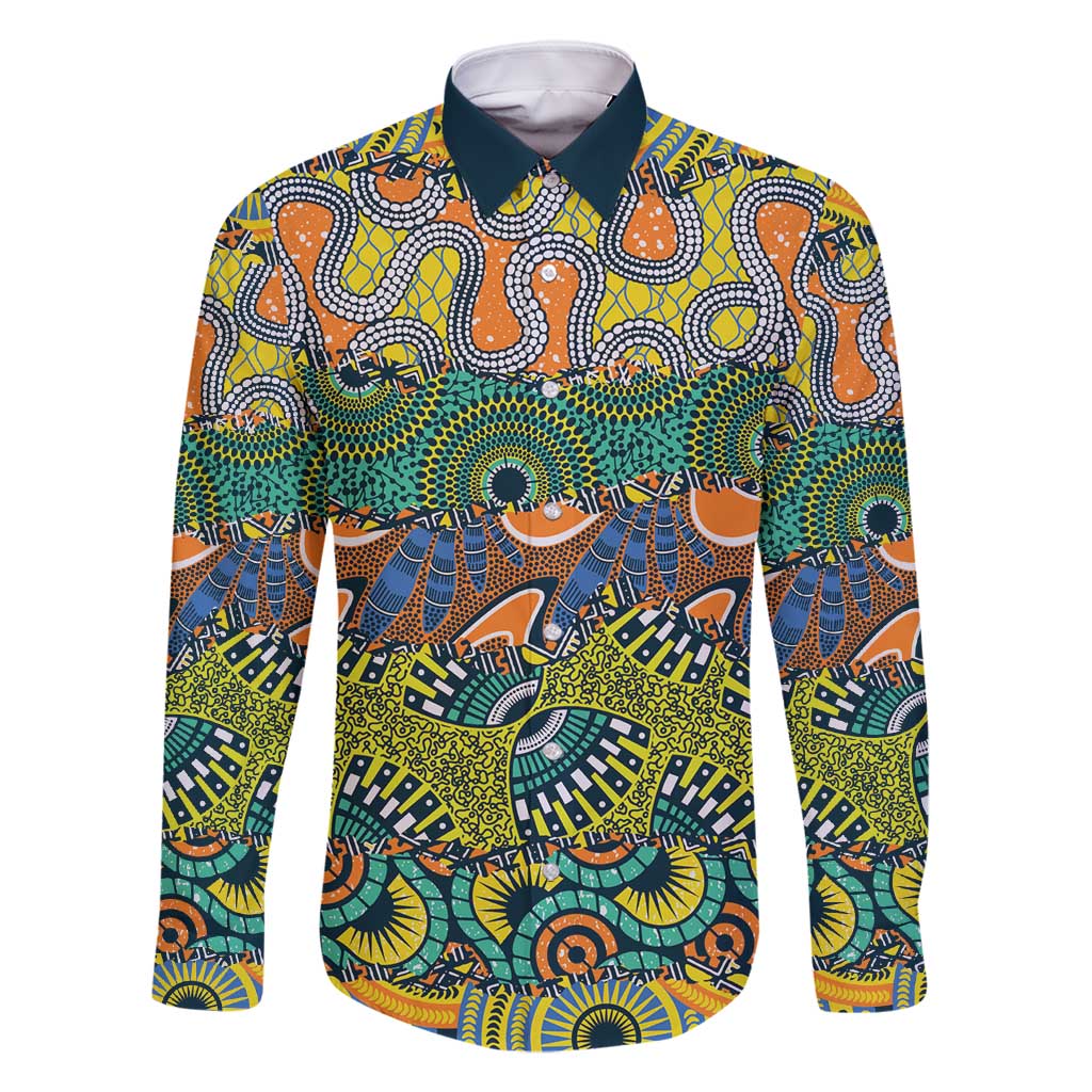 Africa Tribal Mixed Pattern Family Matching Mermaid Dress and Hawaiian Shirt - Wonder Print Shop