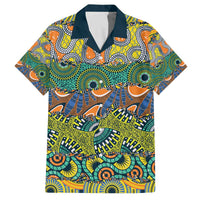 Africa Tribal Mixed Pattern Family Matching Off The Shoulder Long Sleeve Dress and Hawaiian Shirt - Wonder Print Shop