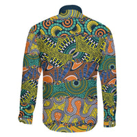 Africa Tribal Mixed Pattern Family Matching Off The Shoulder Long Sleeve Dress and Hawaiian Shirt - Wonder Print Shop