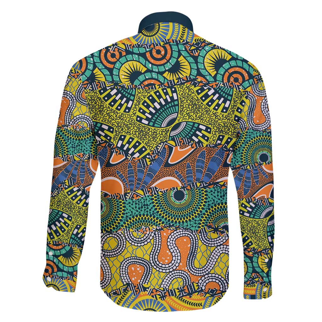 Africa Tribal Mixed Pattern Family Matching Off Shoulder Short Dress and Hawaiian Shirt - Wonder Print Shop