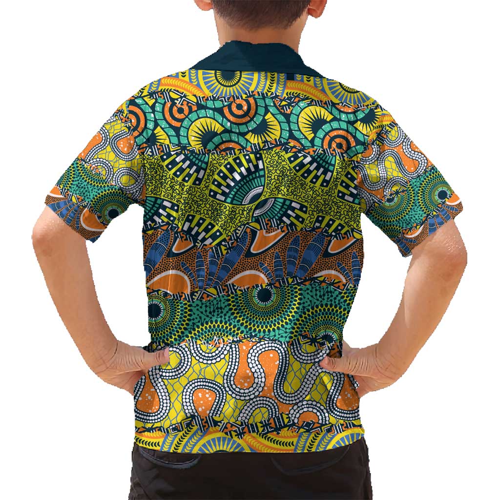 Africa Tribal Mixed Pattern Family Matching Puletasi and Hawaiian Shirt - Wonder Print Shop