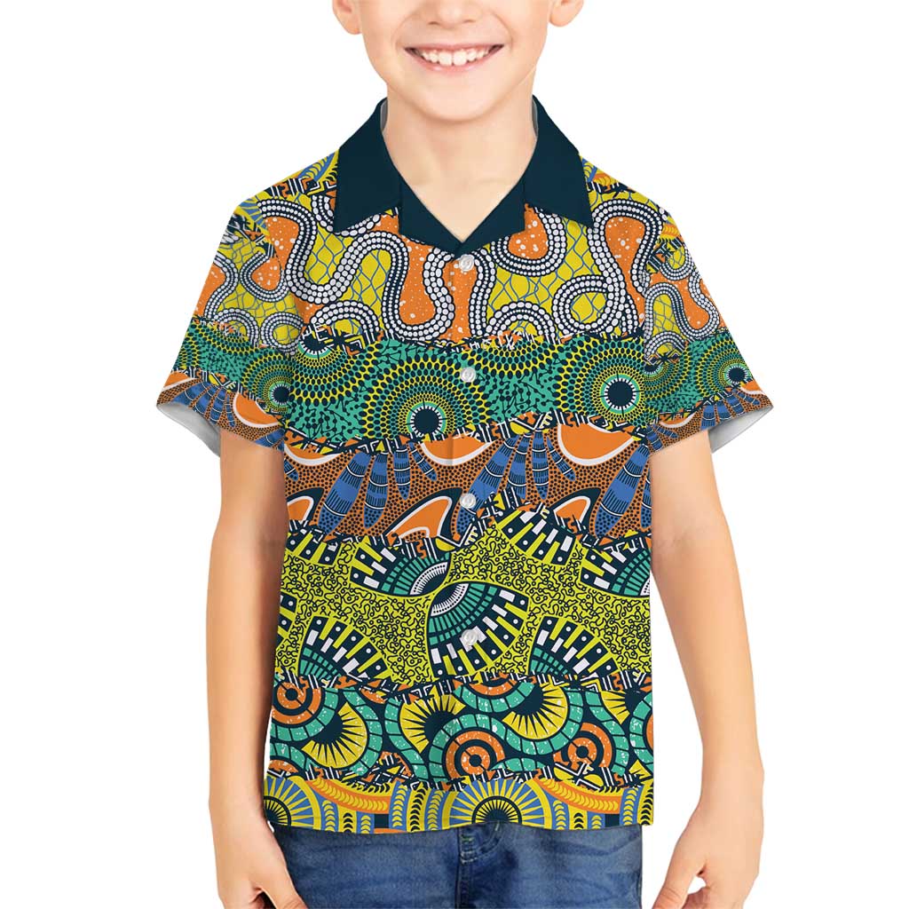 Africa Tribal Mixed Pattern Family Matching Puletasi and Hawaiian Shirt - Wonder Print Shop