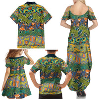 Africa Tribal Mixed Pattern Family Matching Summer Maxi Dress and Hawaiian Shirt - Wonder Print Shop