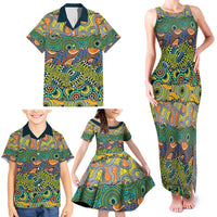 Africa Tribal Mixed Pattern Family Matching Tank Maxi Dress and Hawaiian Shirt - Wonder Print Shop