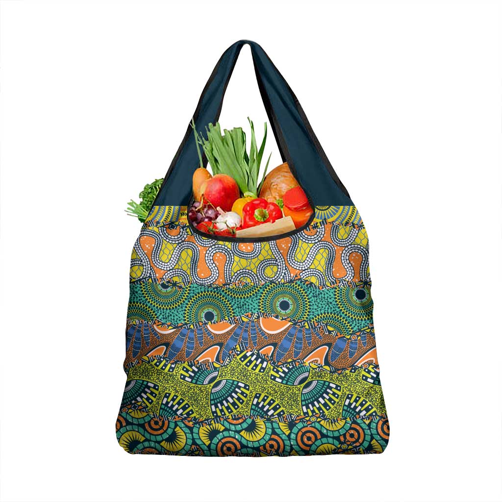 Africa Tribal Mixed Pattern Grocery Bag - Wonder Print Shop