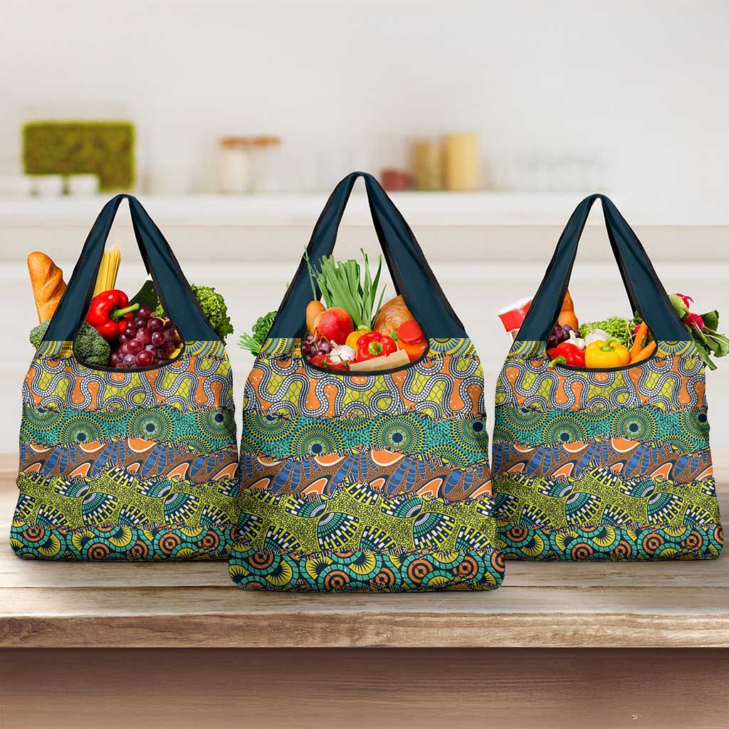 Africa Tribal Mixed Pattern Grocery Bag - Wonder Print Shop