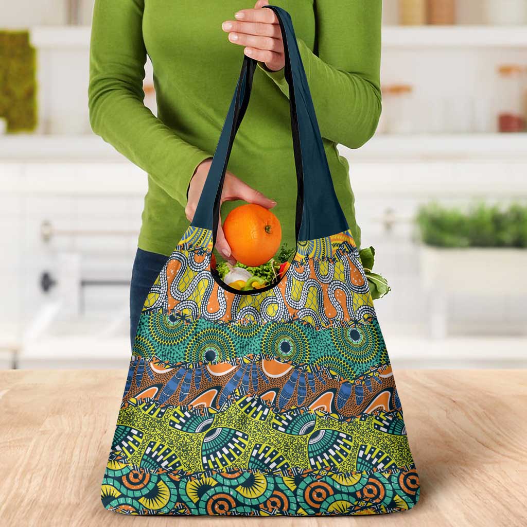 Africa Tribal Mixed Pattern Grocery Bag - Wonder Print Shop